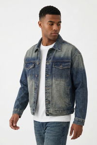 Men's Classic Vintage Blue Relaxed Fit Denim Jacket