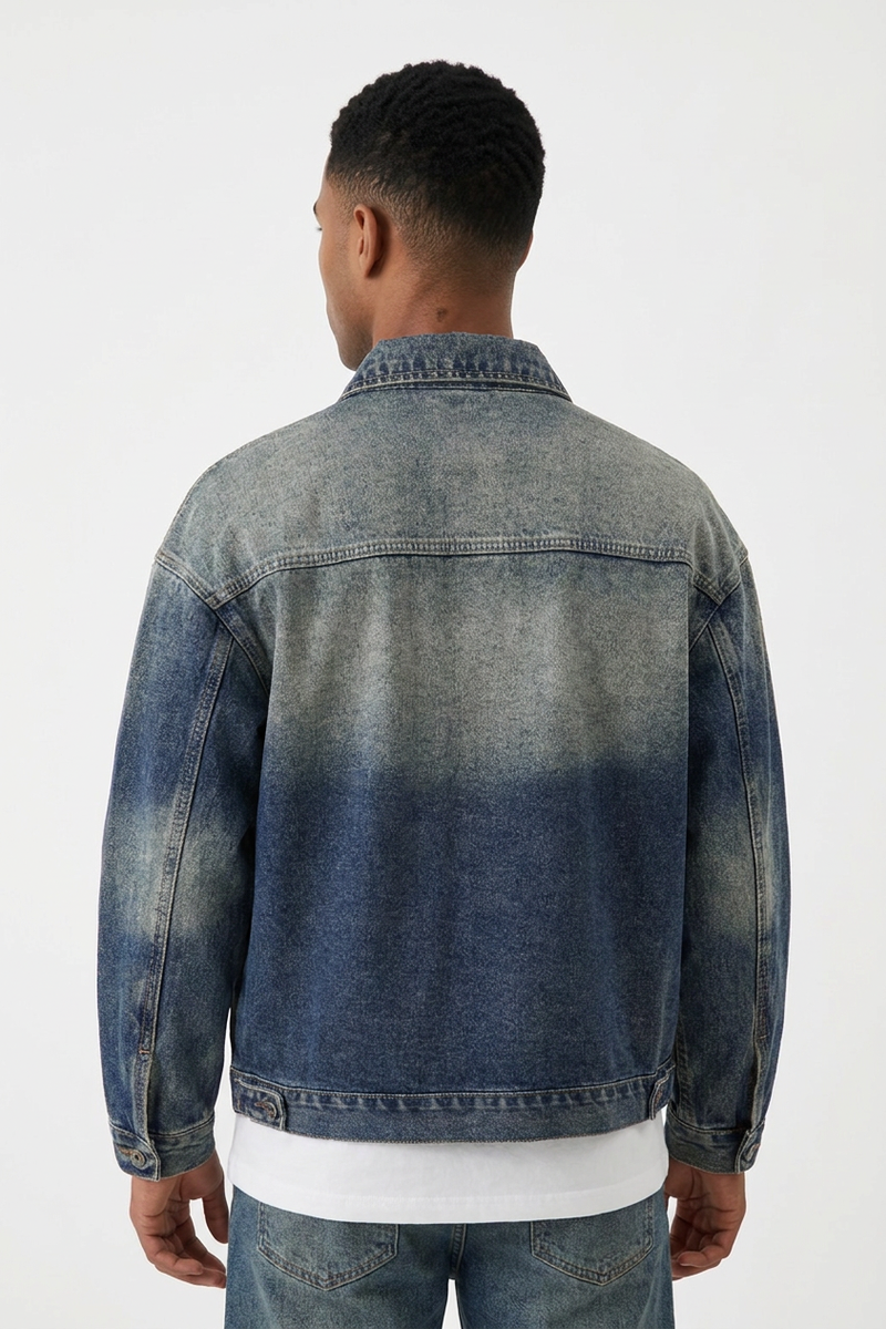 Men's Classic Vintage Blue Relaxed Fit Denim Jacket