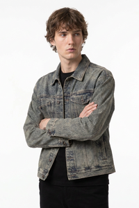 Men's 13 oz Classic Fit Washed Loungewear Denim Jacket