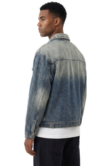 Men's Vintage Washed Classic Fit Casual Denim Jacket