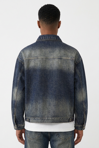 Men's Vintage Washed Classic Fit Casual Denim Jacket