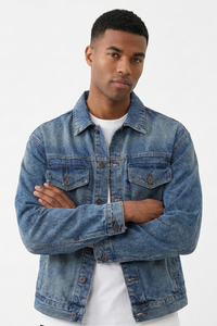 Men's Fall 13.2 oz Retro Washed Casual Denim Jacket