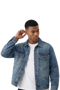 Men's Fall 13.2 oz Retro Washed Casual Denim Jacket