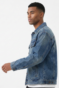 Men's Fall 13.2 oz Retro Washed Casual Denim Jacket