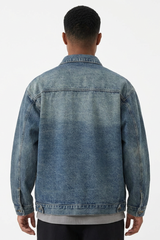 Men's Fall 13.2 oz Retro Washed Casual Denim Jacket