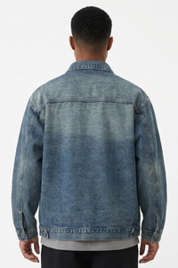 Men's Fall 13.2 oz Retro Washed Casual Denim Jacket