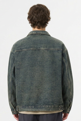 Men's Vintage Asymmetrical Pocket Denim Jacket