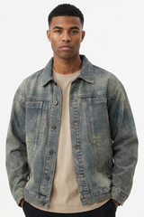 Men's Fall Western Retro Vibe Trucker Denim Jacket