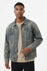 Men's Fall Western Retro Vibe Trucker Denim Jacket