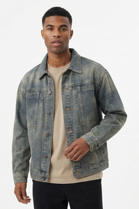Men's Fall Western Retro Vibe Trucker Denim Jacket