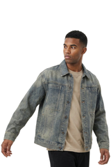 Men's Fall Western Retro Vibe Trucker Denim Jacket