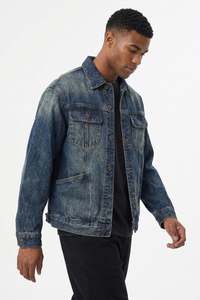 Men's Fall Vintage Washed Heavyweight Denim Jacket