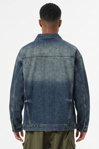 Men's Fall Vintage Washed Heavyweight Denim Jacket