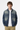 Men's Fall Vintage Washed Color Block Denim Shirt Jacket