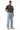 Men's Summer Bleach Blue Mottled Easy Fit Straight Leg Jeans
