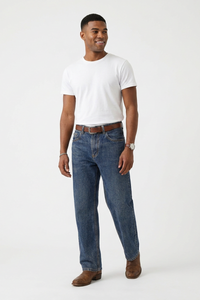 Men's Spring Sapphire Blue Clean Look Casual Fit Denim Jeans