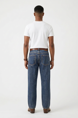 Men's Spring Sapphire Blue Clean Look Casual Fit Denim Jeans