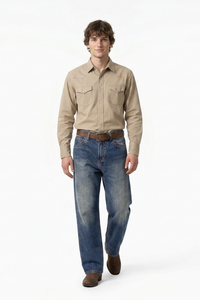 Men's Autumn Star Blue Five Pocket Casual Straight Leg Jeans