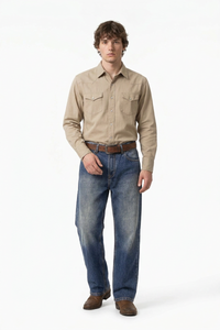Men's Autumn Star Blue Five Pocket Casual Straight Leg Jeans
