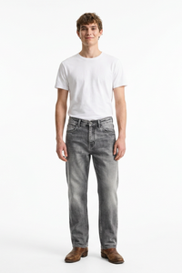 Men's Fall Cement Grey Tapered Jeans