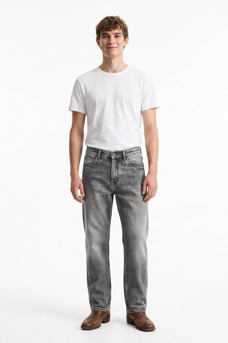 Men's Fall Cement Grey Tapered Jeans