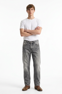 Men's Fall Cement Grey Tapered Jeans