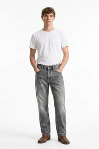 Men's Fall Cement Grey Tapered Jeans