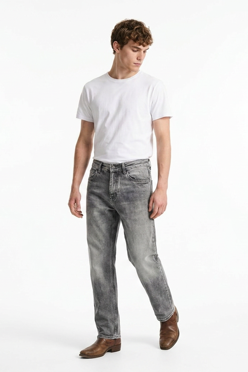 Men's Fall Cement Grey Tapered Jeans