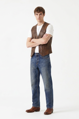 Men's Vintage Washed Stretch Tapered Denim
