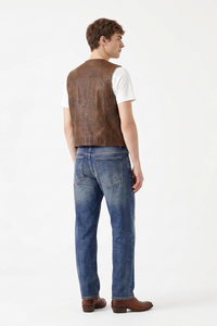 Men's Vintage Washed Stretch Tapered Denim