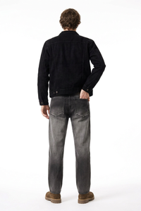 Men's Charcoal Faded Slim Tapered Jeans