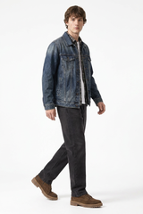 Men's Vintage Wash Stretch Tapered Jeans