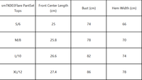 2 Pcs Set Women Sports Vest + Flod Over Flare Pants