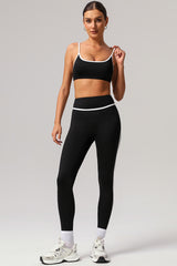 2 Pcs Set High Support Sports Bra + U-shaped waistline Yoga Sports Legging