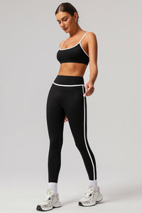 2 Pcs Set High Support Sports Bra + U-shaped waistline Yoga Sports Legging
