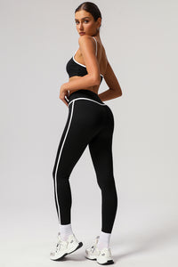 2 Pcs Set High Support Sports Bra + U-shaped waistline Yoga Sports Legging