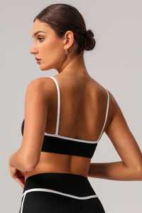 Women Classic Contrasting Color High Support Sports Bra